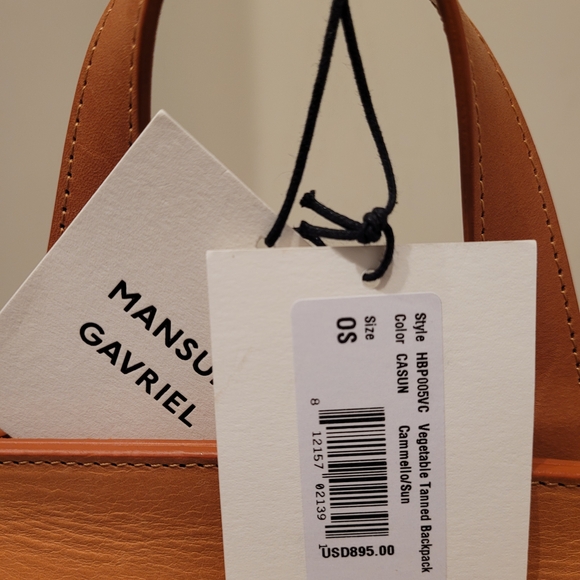 Mansur Gavriel Tan Leather Backpack - Picture 6 of 6